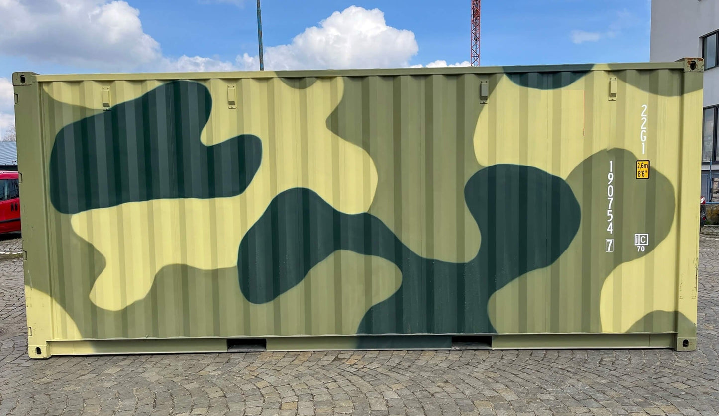 Contenedor Marítimo de 20 Pies – Camuflaje