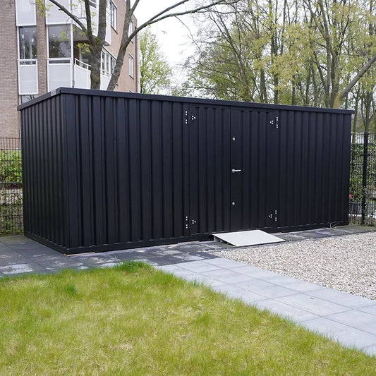 Contenedor de almacenamiento de 5 x 2 metros – con puerta doble