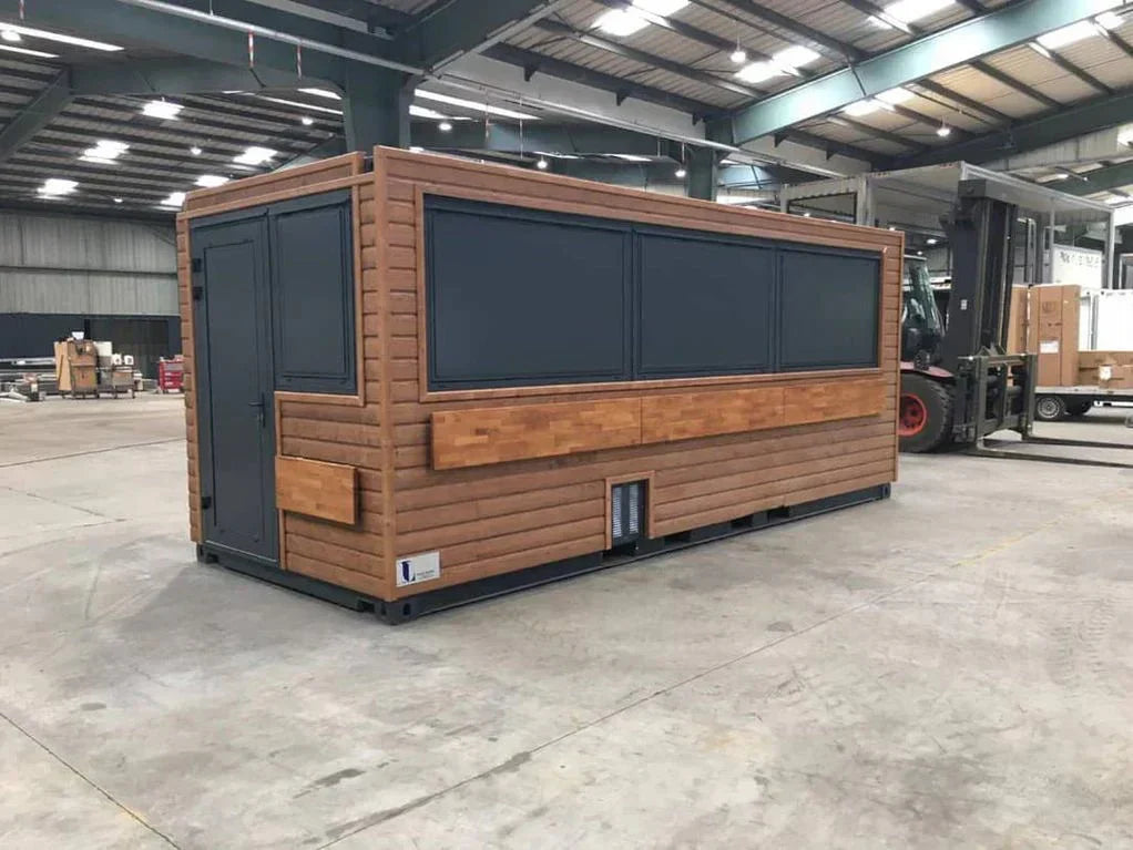 Contenedor para cafetería de 20 pies con diseño muy limpio