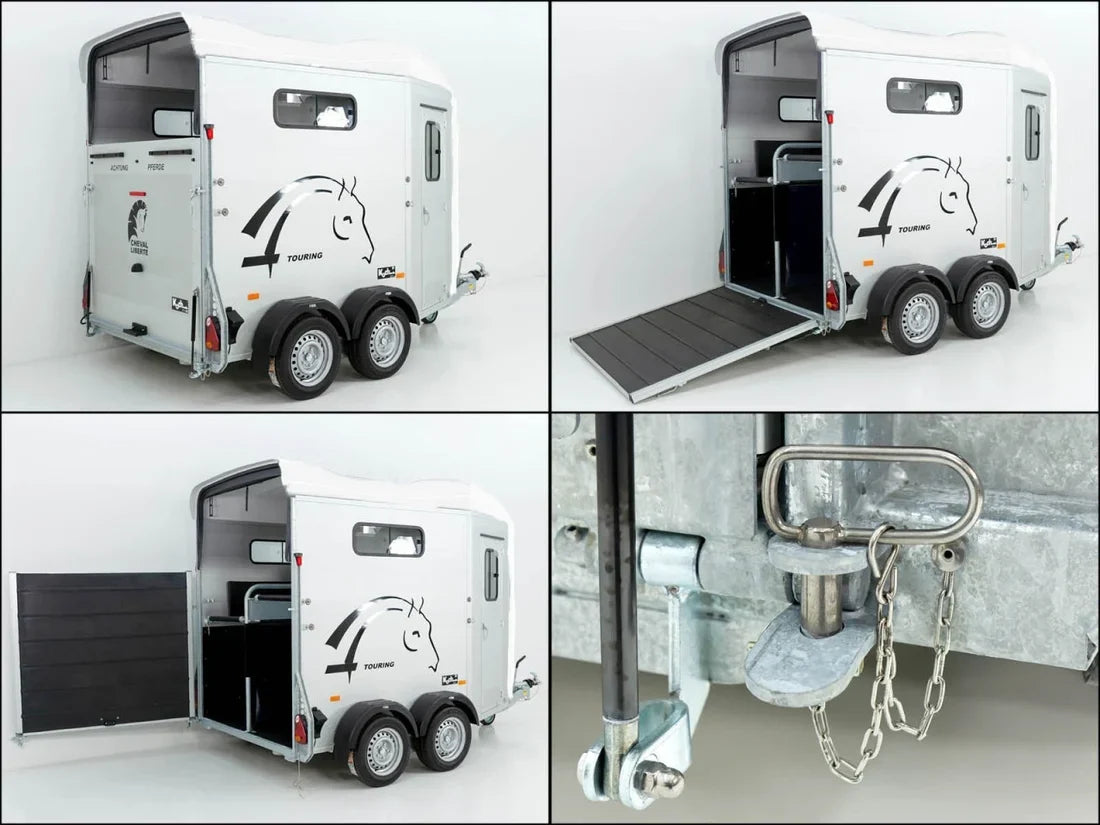 Remolque para Ganado y Caballos, aluminio para paseo de salto (2 caballos)
