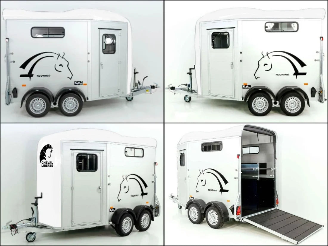 Remolque para Ganado y Caballos, aluminio para paseo de salto (2 caballos)